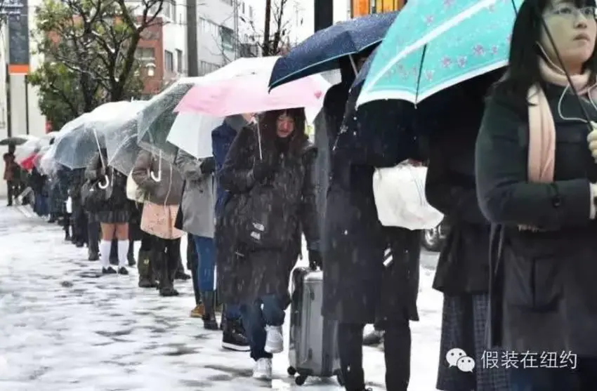 听说今天东京下了第一场雪，这张照片把我吓到了